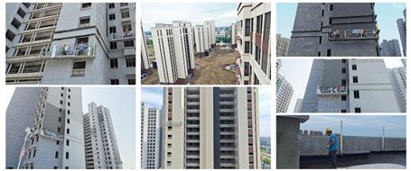 冶建第十分公司陽光南岸小區(qū)項目:戰(zhàn)高溫搶進度 項目建設(shè)掀熱潮